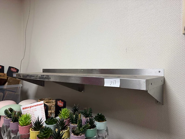 Rvs wandplank (2x) - afbeelding 3 van  4