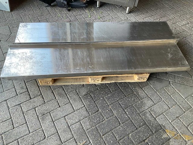 Rvs wandplank 40 x 195 (2x) - afbeelding 1 van  3