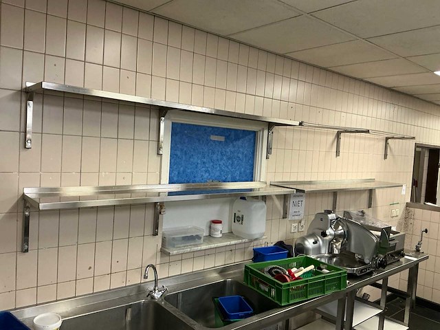 Rvs wandplank (4x) - afbeelding 1 van  4