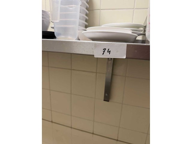 Rvs wandschap 160cm - afbeelding 2 van  3