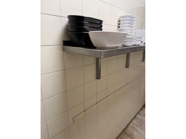 Rvs wandschap 160cm - afbeelding 3 van  3