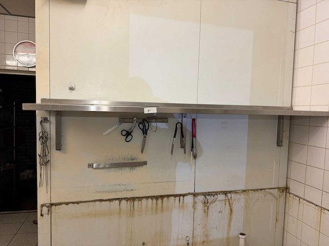 Rvs wandschap 190cm - afbeelding 1 van  4