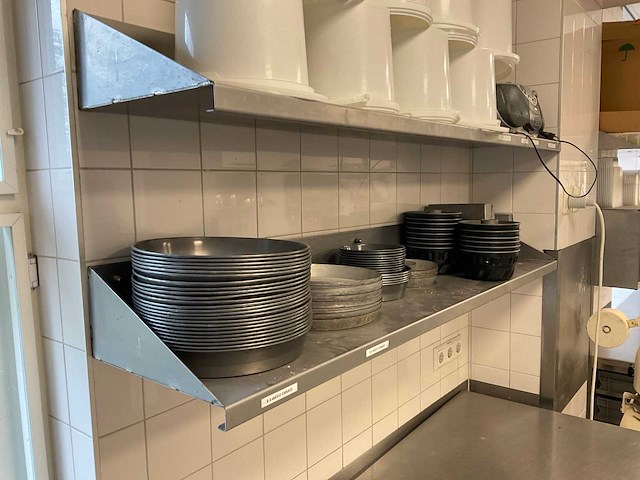 Rvs wandschap (2x) - afbeelding 1 van  2