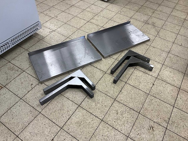 Rvs wandschap (2x) - afbeelding 1 van  4