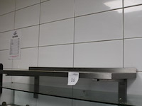 Rvs wandschap, afm. 100 x 30 cm. - afbeelding 2 van  2