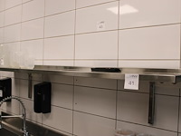 Rvs wandschap, afm. 160 x 30 cm. - afbeelding 2 van  2