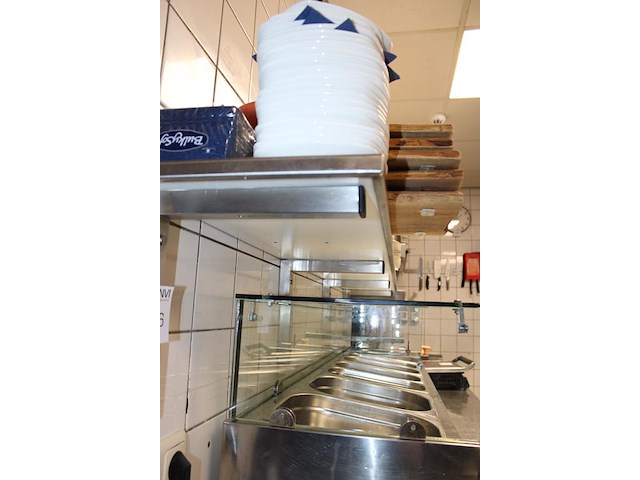 Rvs wandschap afm. 203 x 30 cm. - afbeelding 2 van  3