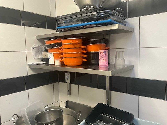 Rvs wandschap divers (2x) - afbeelding 1 van  2