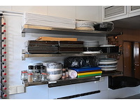 Rvs wandschap inclusief inhoud keuken benodigdheden (6x)