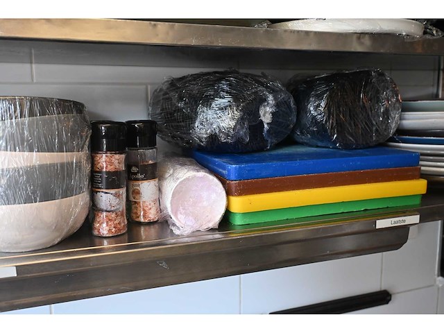 Rvs wandschap inclusief inhoud keuken benodigdheden (6x) - afbeelding 10 van  15