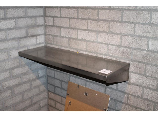 Rvs wandschap met afmeting 100 x 35 cm. - afbeelding 1 van  2