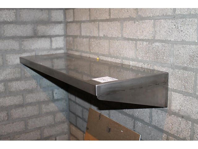 Rvs wandschap met afmeting 100 x 35 cm. - afbeelding 2 van  2