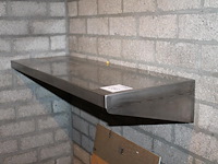 Rvs wandschap met afmeting 100 x 35 cm. - afbeelding 2 van  2
