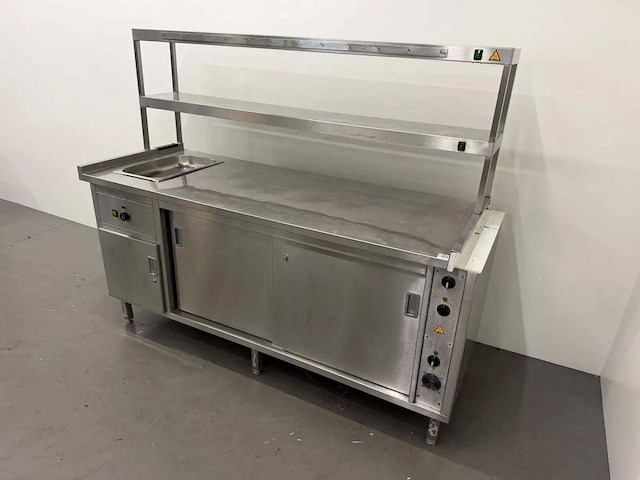 Rvs warmhoudkast met warmtebrug & bain-marie - afbeelding 1 van  5
