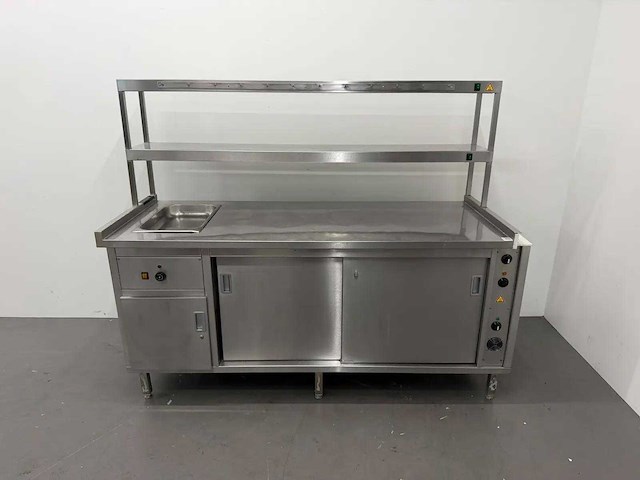 Rvs warmhoudkast met warmtebrug & bain-marie - afbeelding 2 van  5