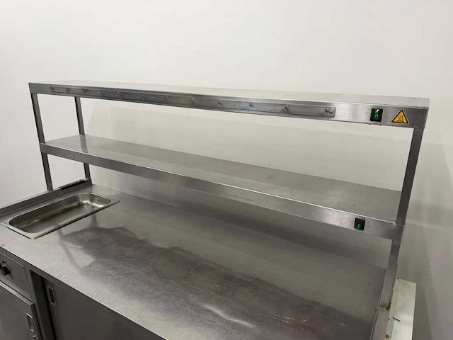 Rvs warmhoudkast met warmtebrug & bain-marie - afbeelding 3 van  5