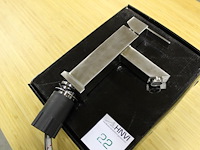 Rvs wastafelkraan calipso 210 vierkant. hoogte kraan 21 cm. - afbeelding 2 van  2