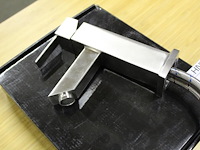 Rvs wastafelkraan calipso 210 vierkant. hoogte kraan 21 cm. - afbeelding 2 van  2