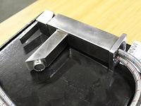 Rvs wastafelkraan calipso 210 vierkant. hoogte kraan 21 cm. - afbeelding 2 van  2