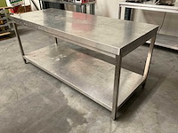 Rvs werk- / sorteertafel (2000x800x870mm) - afbeelding 2 van  4