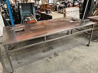 Rvs werk- / sorteertafel (2900x1400x950mm) - afbeelding 1 van  5