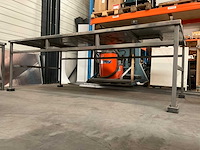 Rvs werk- / sorteertafel (2900x1400x950mm) - afbeelding 5 van  5