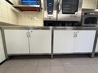 Rvs werkbank met volkern deuren en spoelbak - afbeelding 3 van  8