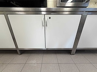 Rvs werkbank met volkern deuren en spoelbak - afbeelding 5 van  8