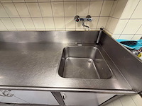 Rvs werkbank met volkern deuren en spoelbak - afbeelding 6 van  8