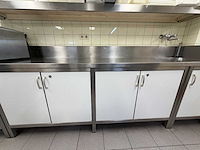 Rvs werkbank met volkern deuren en spoelbak - afbeelding 7 van  8
