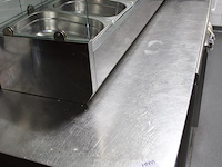 Rvs werkbank met wasbak afm. 360 x 74 cm. - afbeelding 2 van  3