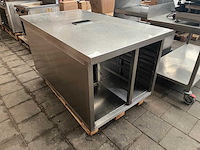 Rvs werkeiland met ruimte voor gastronormbakken - afbeelding 1 van  4