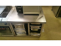 Rvs werkeiland met ruimte voor gastronormbakken - afbeelding 3 van  4