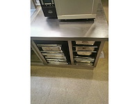 Rvs werkeiland met ruimte voor gastronormbakken - afbeelding 4 van  4