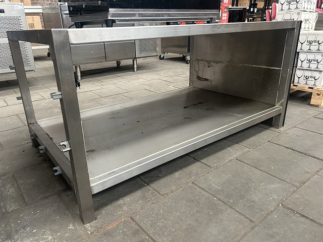 Rvs werktafel 131x80x63 - afbeelding 1 van  3