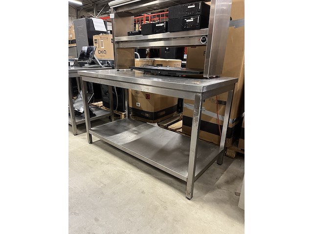 Rvs werktafel 150x70x89 cm - afbeelding 1 van  4