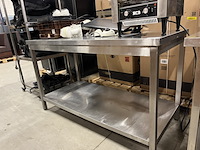 Rvs werktafel 150x70x89 cm - afbeelding 1 van  4