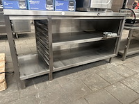 Rvs werktafel 165x75x87 - afbeelding 1 van  8