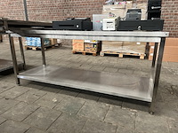 Rvs werktafel 200x70x86