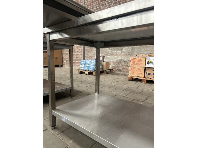 Rvs werktafel 200x70x86 - afbeelding 2 van  2