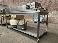 Rvs werktafel 200x70x86