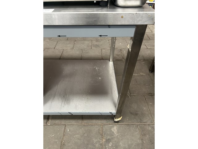 Rvs werktafel 200x70x86 - afbeelding 2 van  3