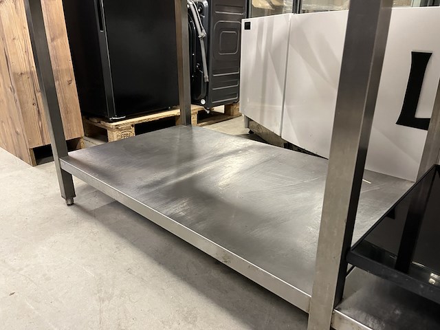 Rvs werktafel 220x70x89 cm - afbeelding 2 van  5