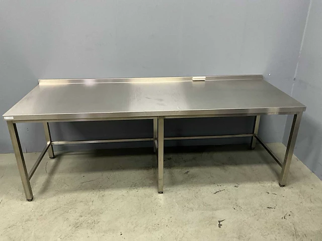 Rvs werktafel 220x80x76 cm - afbeelding 1 van  10