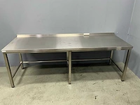 Rvs werktafel 220x80x76 cm