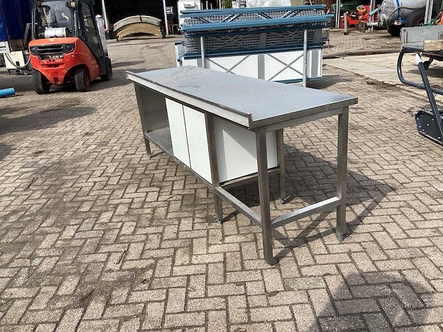 Rvs werktafel 2500x700x910mm - afbeelding 3 van  8