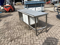 Rvs werktafel 2500x700x910mm - afbeelding 3 van  8