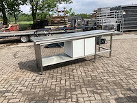 Rvs werktafel 2500x700x910mm - afbeelding 4 van  8