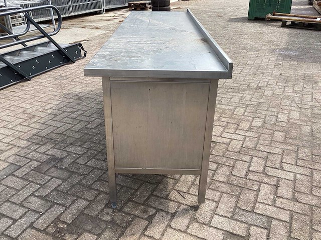 Rvs werktafel 2500x700x910mm - afbeelding 5 van  8