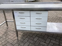 Rvs werktafel 2500x700x910mm - afbeelding 6 van  8